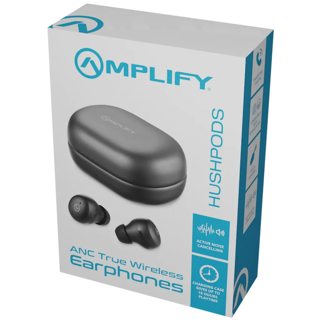 Amplify HushPods - TWS Earphone with ANC - Black