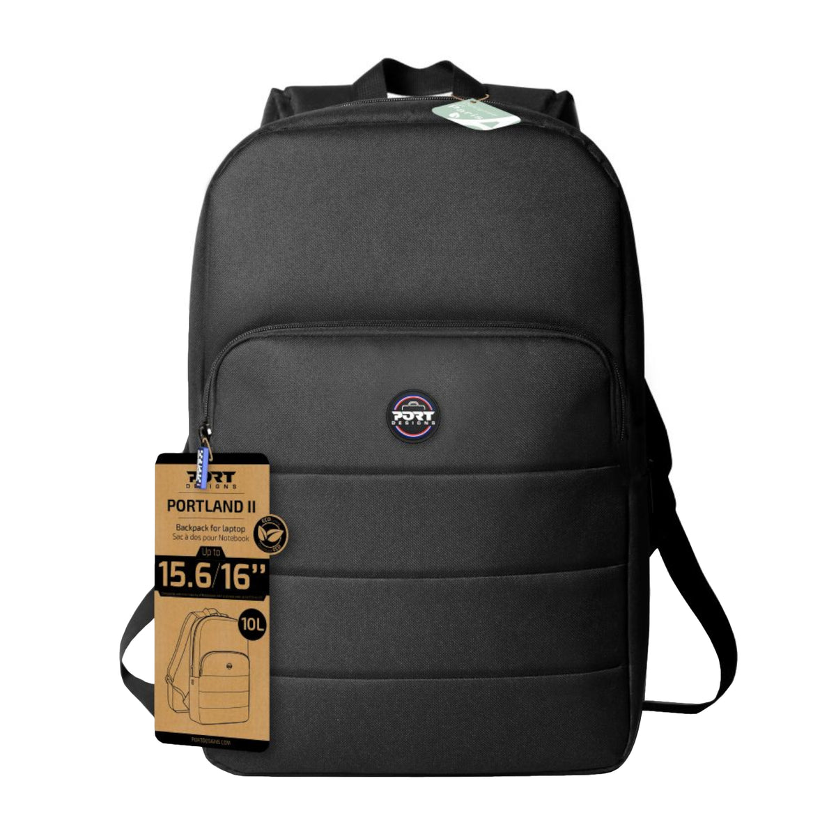 Port Portland II Eco Black 15.6" Backpack