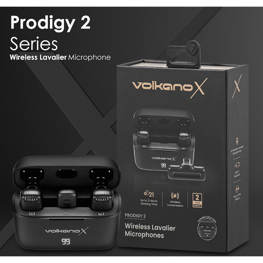 VolkanoX Prodigy 2 Series Wireless Lavalier Microphone