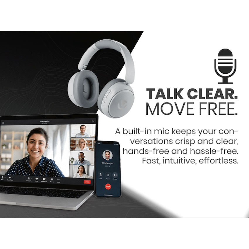 Volkano Lexi Bluetooth Headphone with ANC - Grey