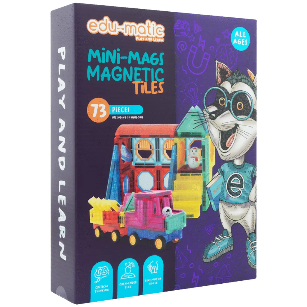 73 Magnetic Tiles, Windows, Stickers and Snowmen