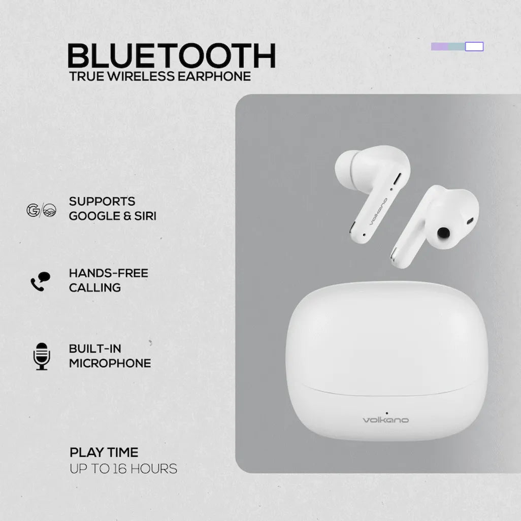 Volkano Jupiter Series TWS Earphones - White