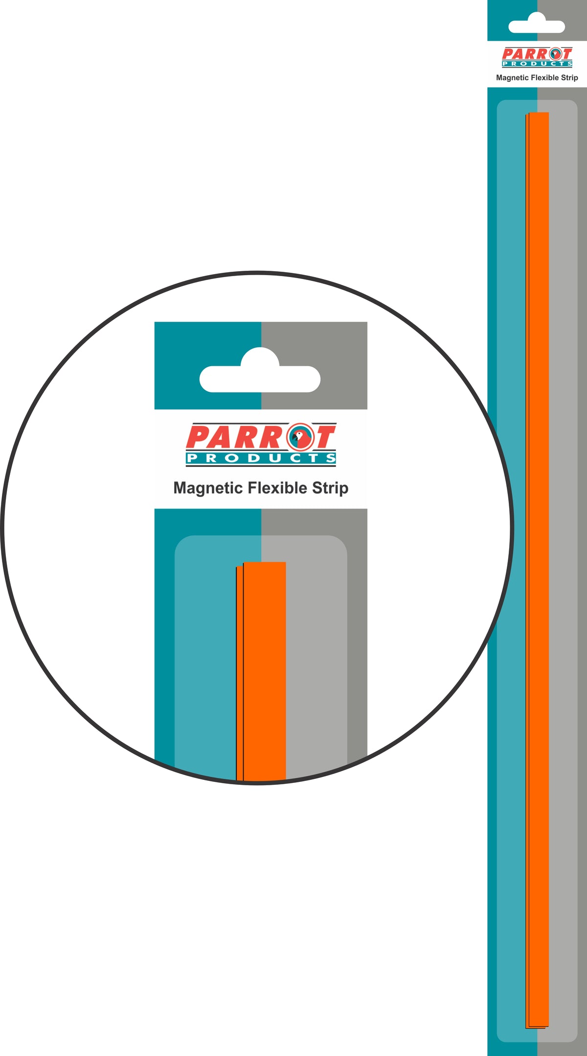 Magnetic Flexible Strip (1000*10mm - Orange)