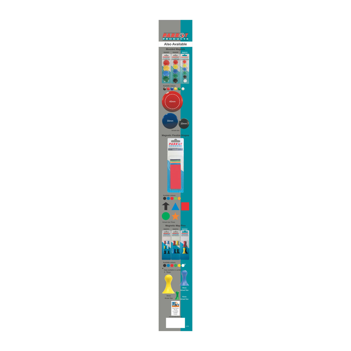Magnetic Flexible Strip (1000*15mm - Green)