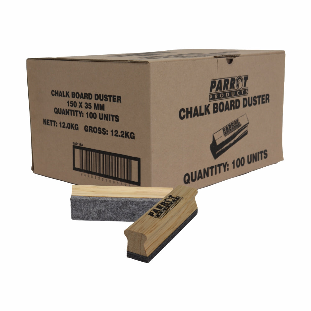 Chalk Board Wood Duster (150*35mm - Boxed 100 - Grey)