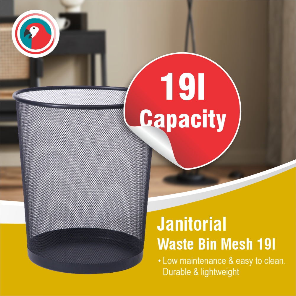 Janitorial Waste Bin Mesh 19L