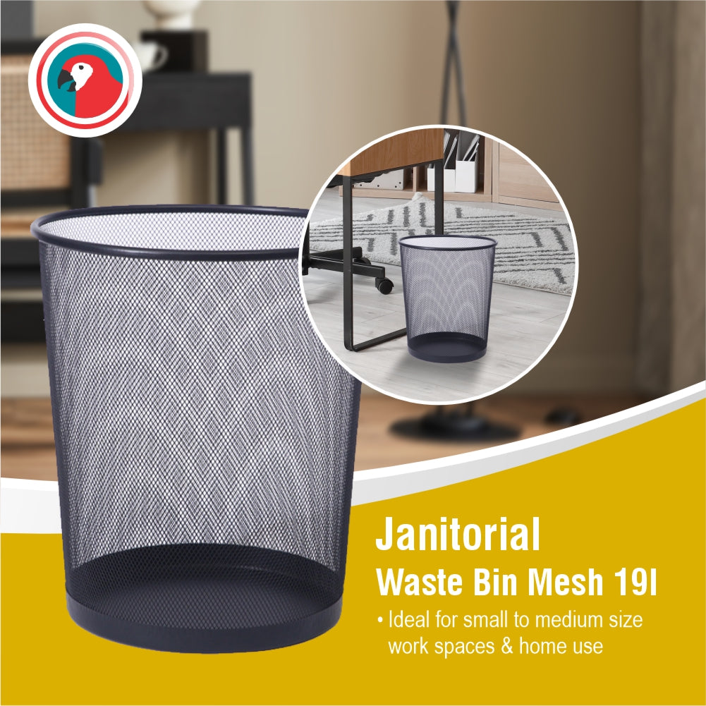Janitorial Waste Bin Mesh 19L