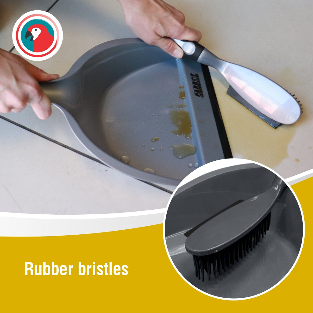Janitorial Rubber Dustpan and Brush