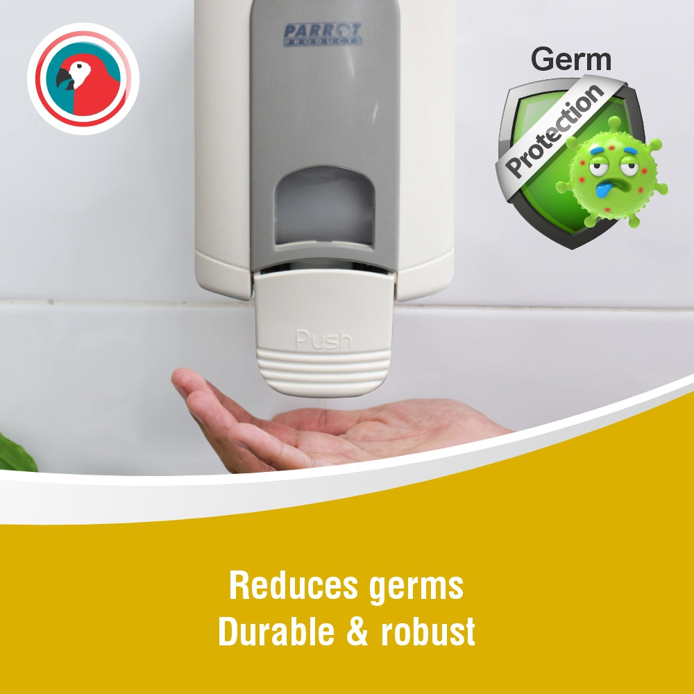Janitorial Wall Mounted Soap Dispenser (Manual - 500ml - White/Grey - Spray Pump)