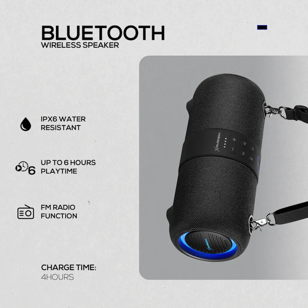 VolkanoX Python Series Bluetooth Speaker - Black
