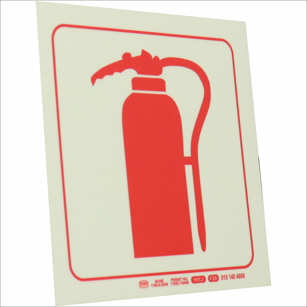 Photoluminescent 190mm Safety Sign F28 Fire Extinguisher