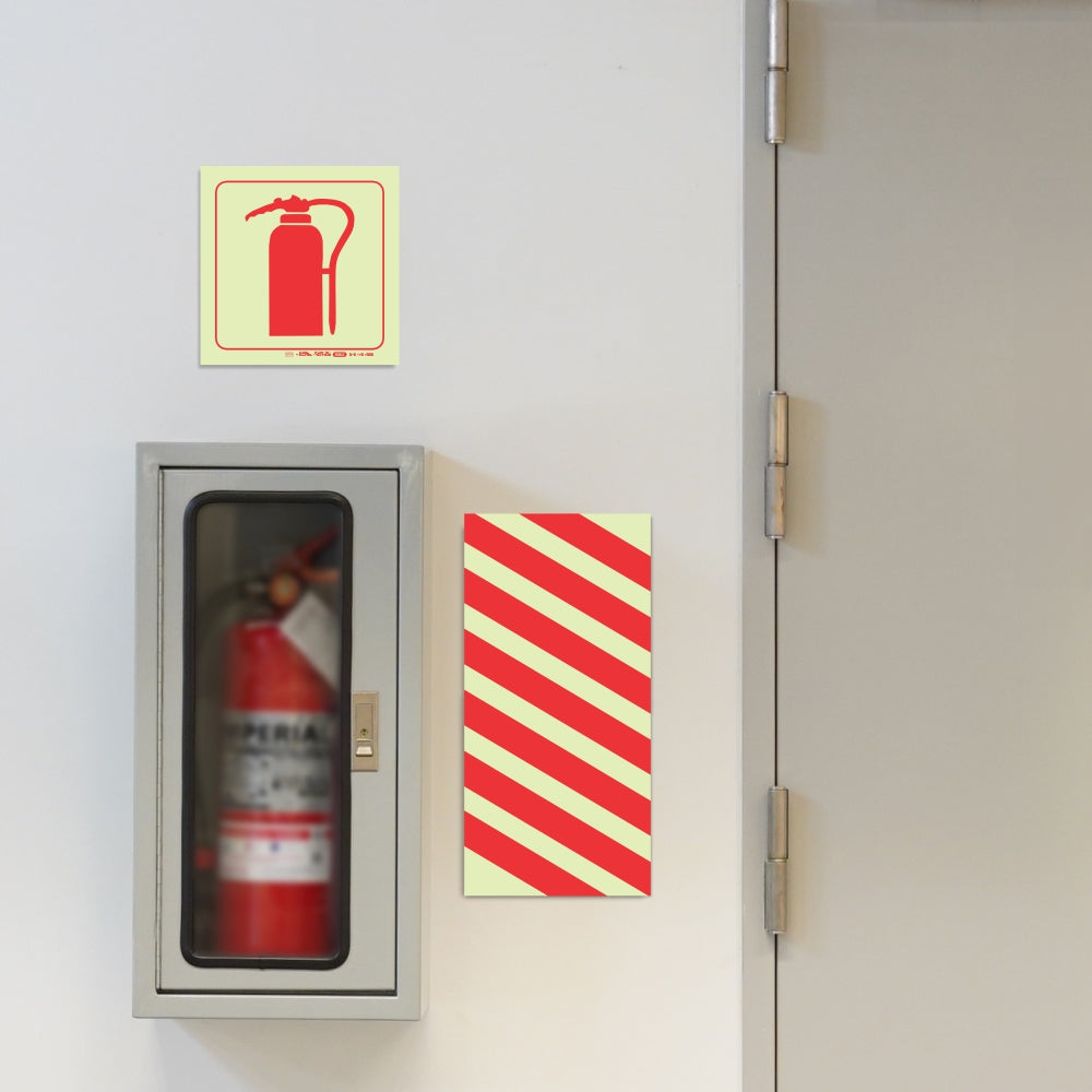 Photoluminescent 190mm Safety Sign F24 Chevrons