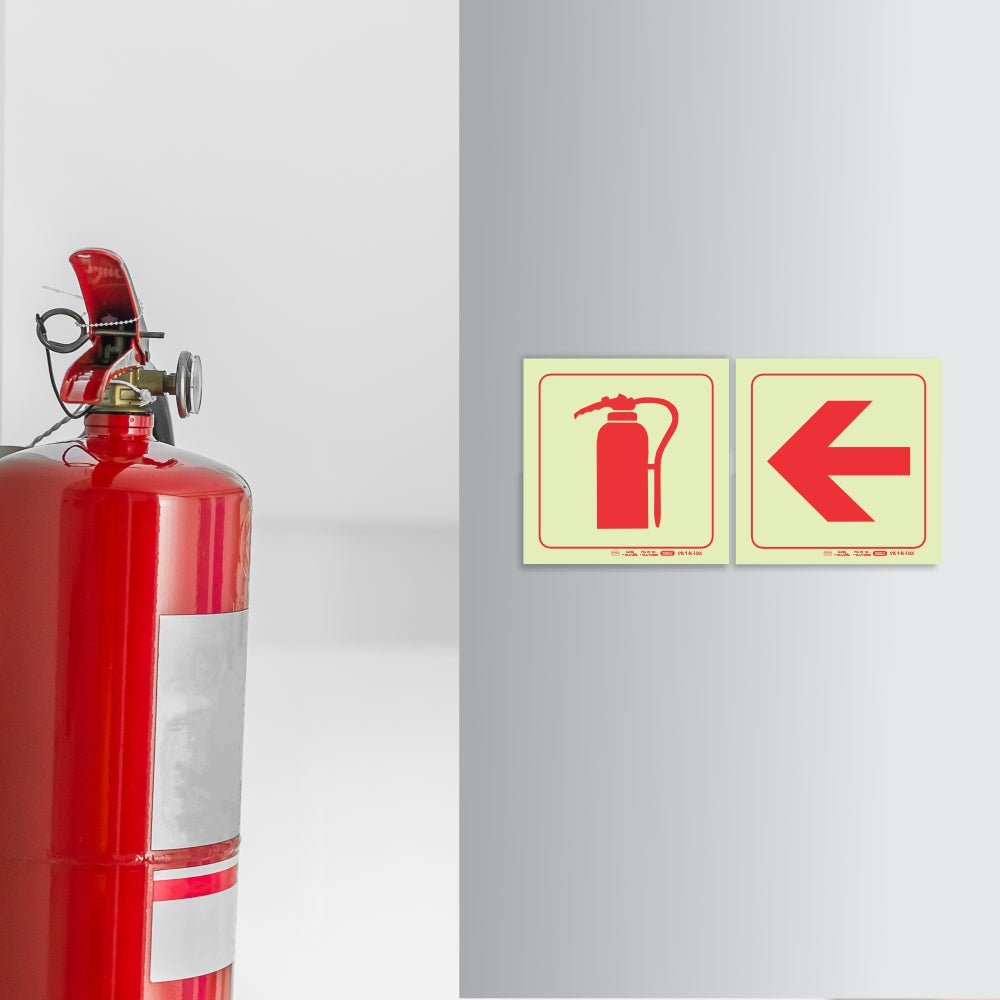 Photoluminescent 190mm Safety Sign F37 Arrow Left
