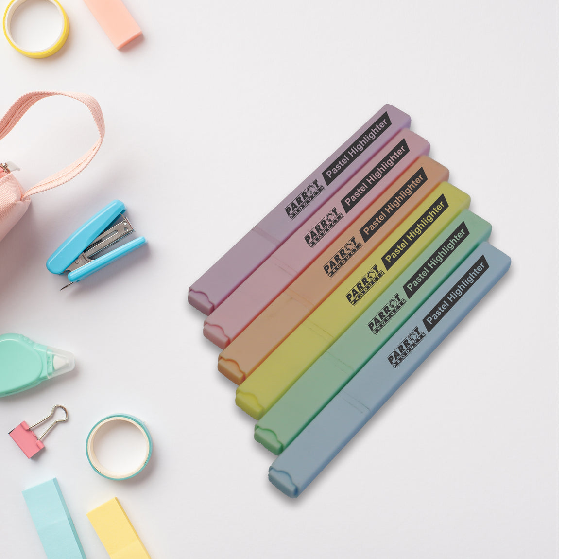 Marker Highlighter Pastel Assorted Pouch 6