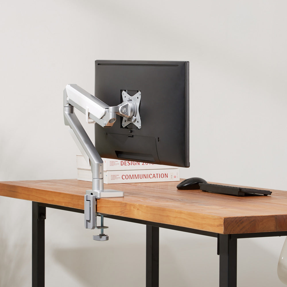 Single Monitor Clamp Bracket with Gas Spring Arm