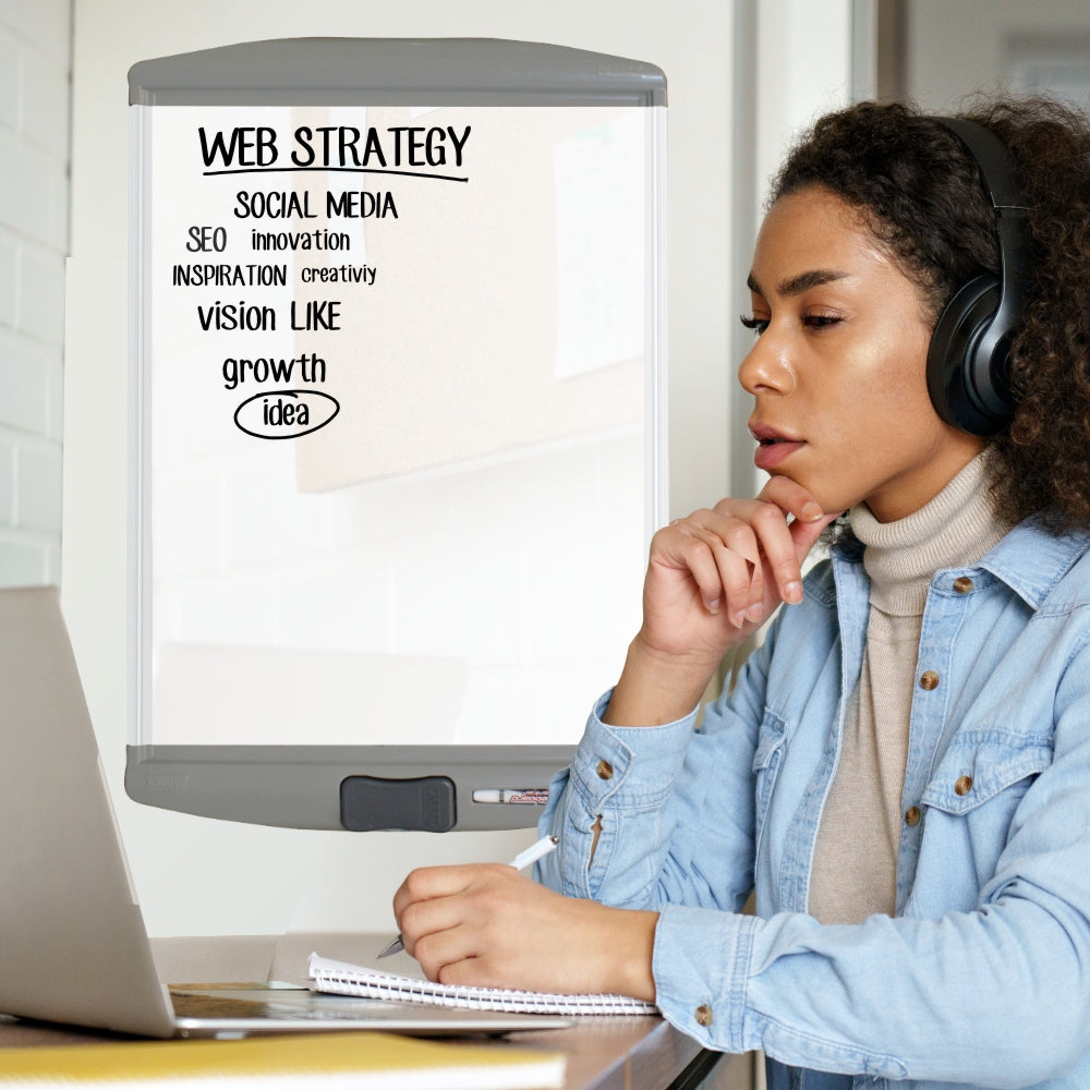 Parrot Products Slimline Non-Magnetic Whiteboard (900*600mm)
