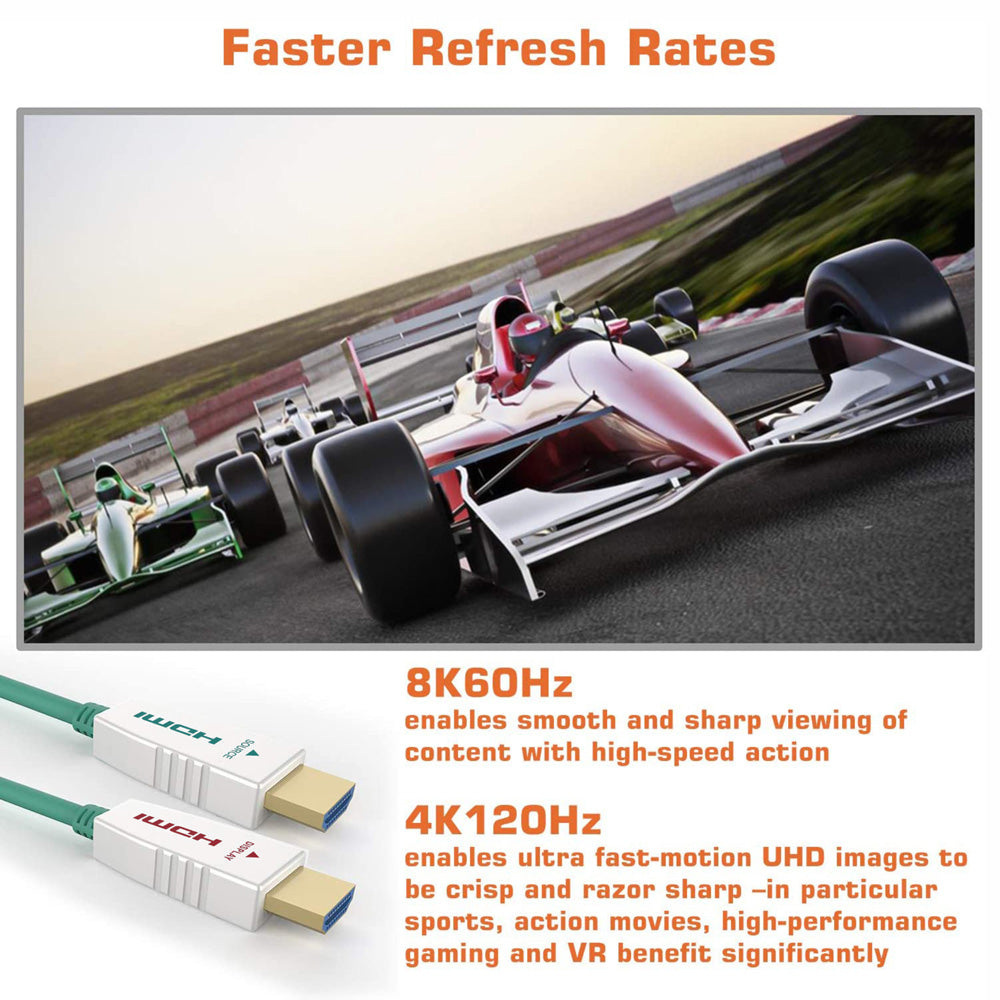HDMI 8K Fibre 2.1 Cable 50 Meters