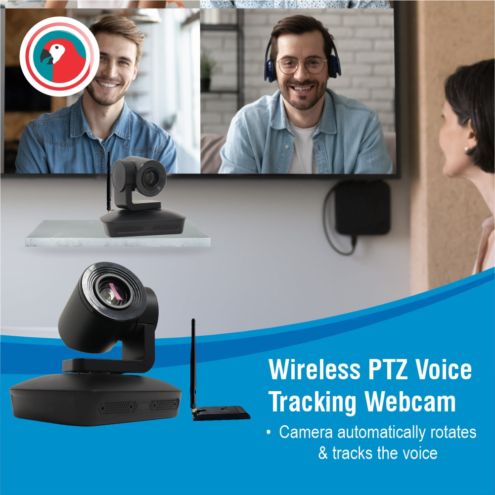 Wireless PTZ Voice Tracking Webcam