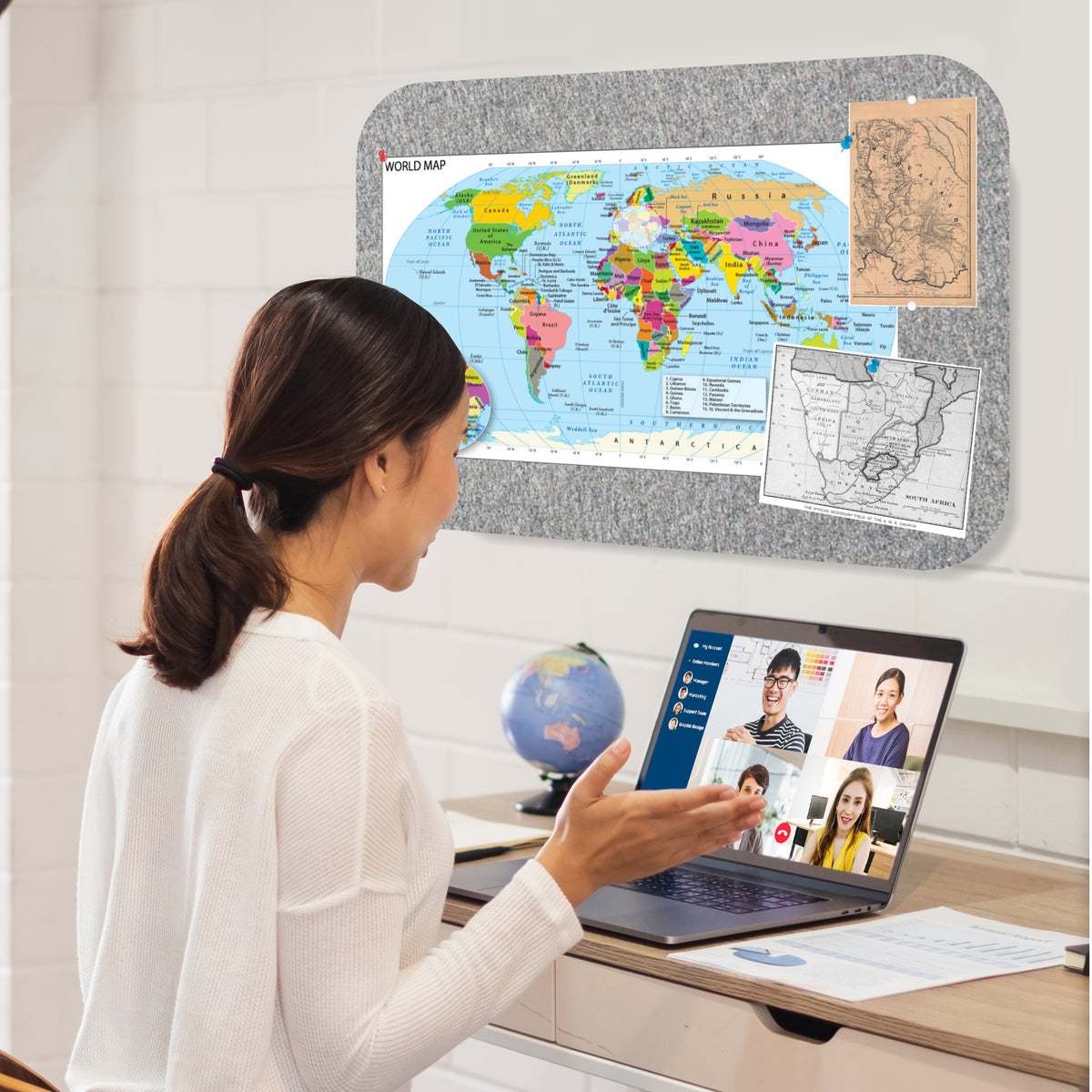 Adhesive Pin Board (No Frame - 600*450mm - Grey)