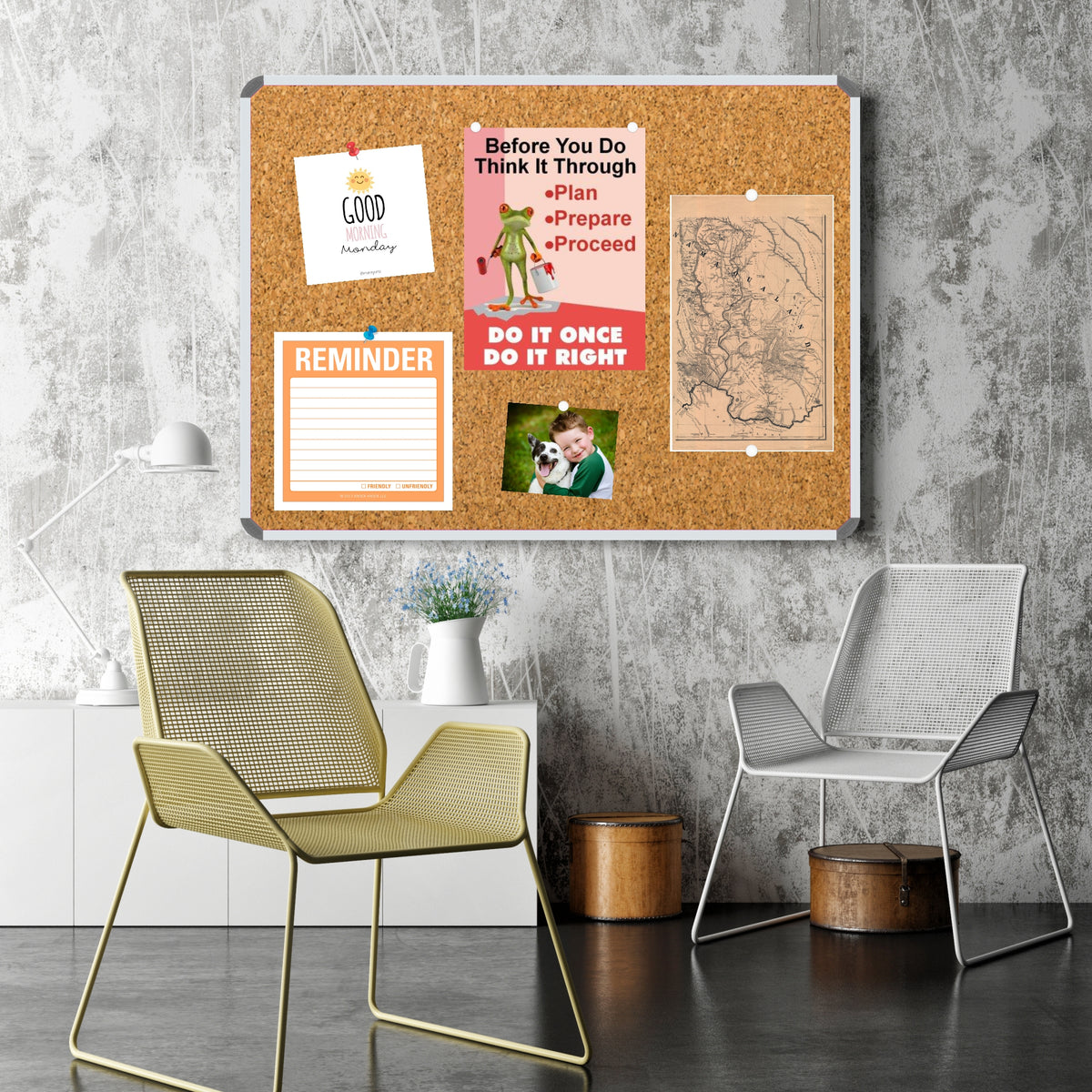 Info Board (Aluminium Frame - 900*900mm - Cork)