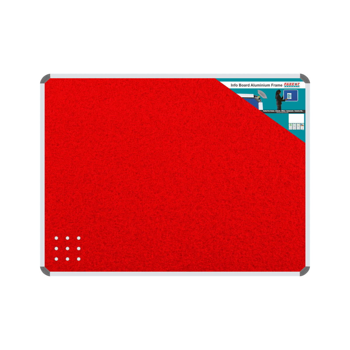 Info Board (Aluminium Frame - 900*900mm - Red)