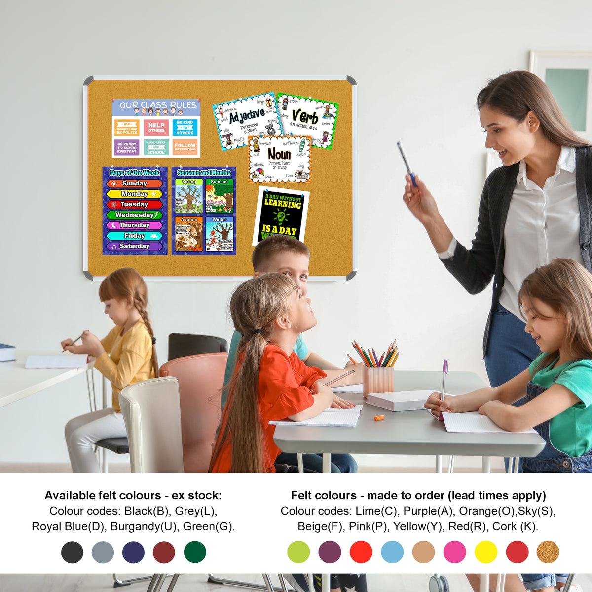 Info Board (Aluminium Frame - 1000*1000mm - Beige)