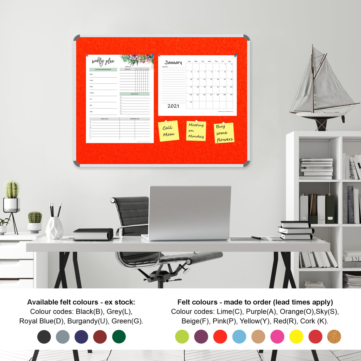 Info Board (Aluminium Frame - 1000*1000mm - Orange)