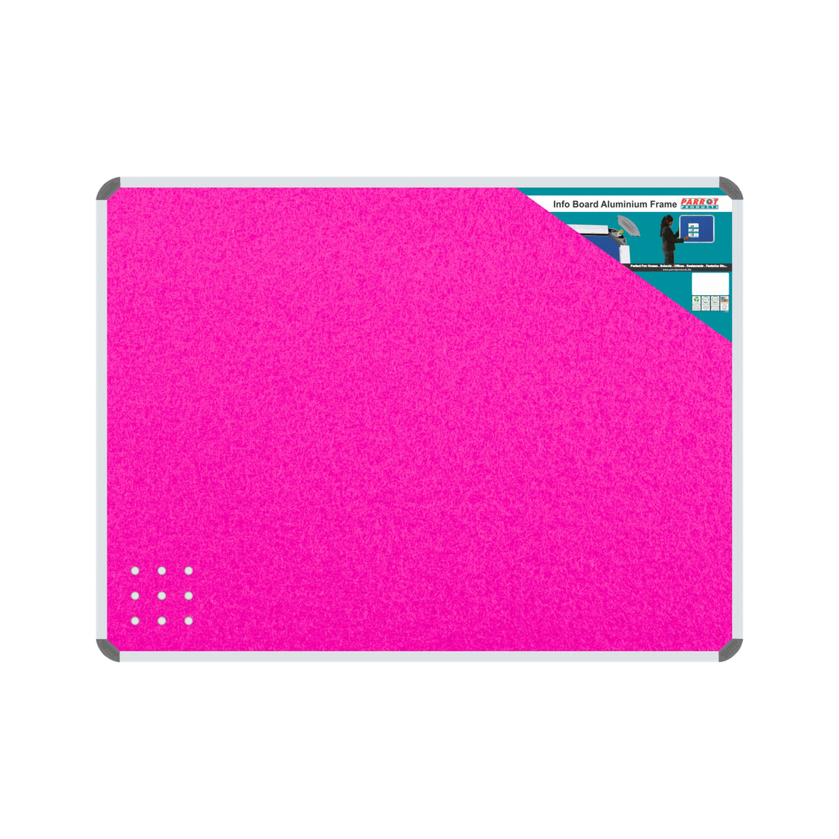 Info Board (Aluminium Frame - 1000*1000mm - Pink)
