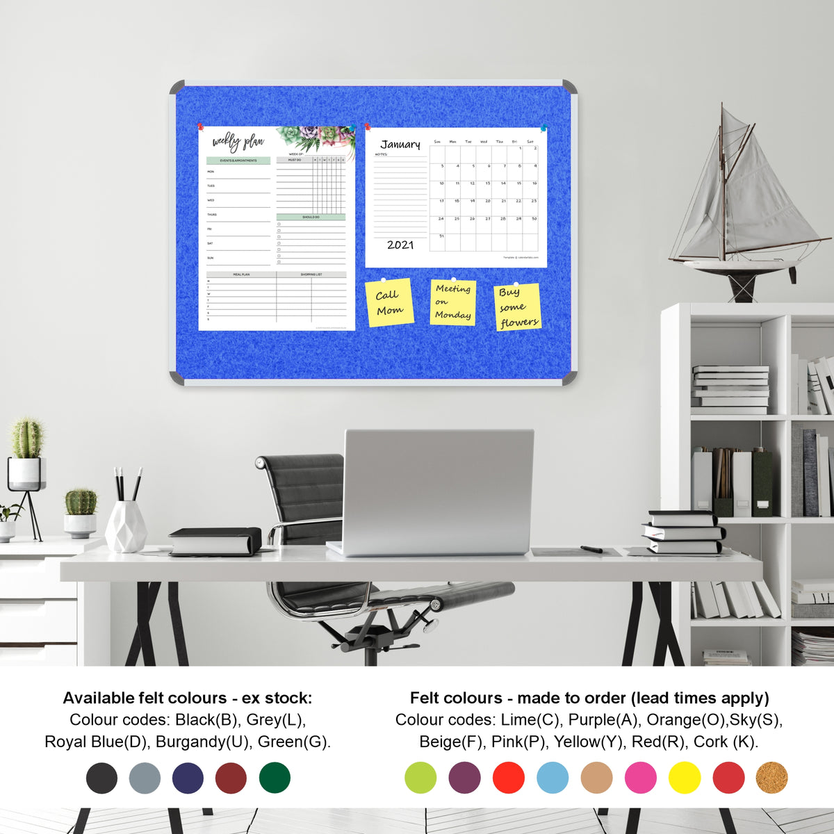 Info Board (Aluminium Frame - 1000*1000mm - Sky Blue)