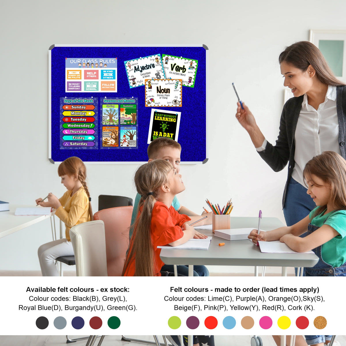 Info Board (Aluminium Frame - 1200*1000mm - Royal Blue)