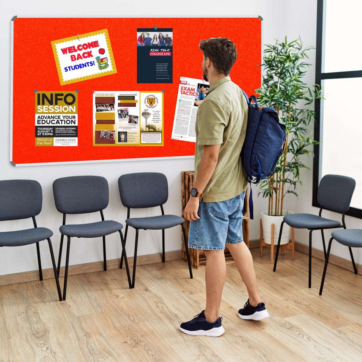 Info Board (Aluminium Frame - 1500*1200mm - Red)