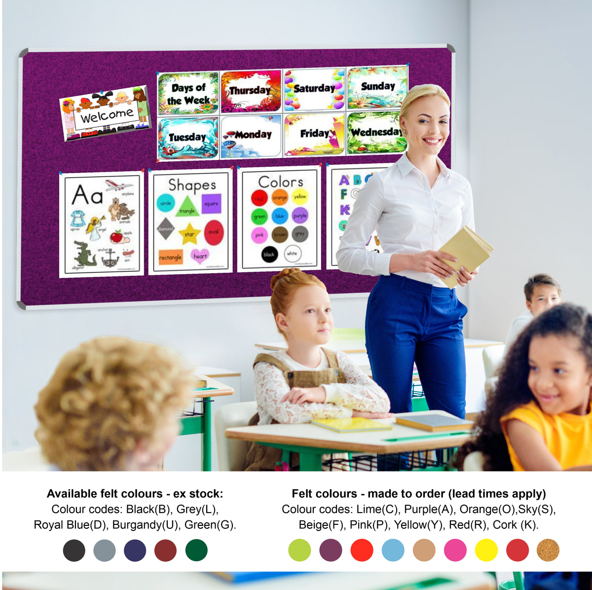 Info Board (Aluminium Frame - 1500*900mm - Black)