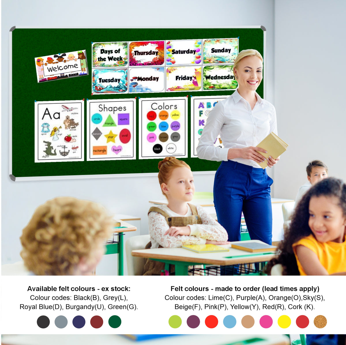 Info Board (Aluminium Frame - 1500*900mm - Grey)