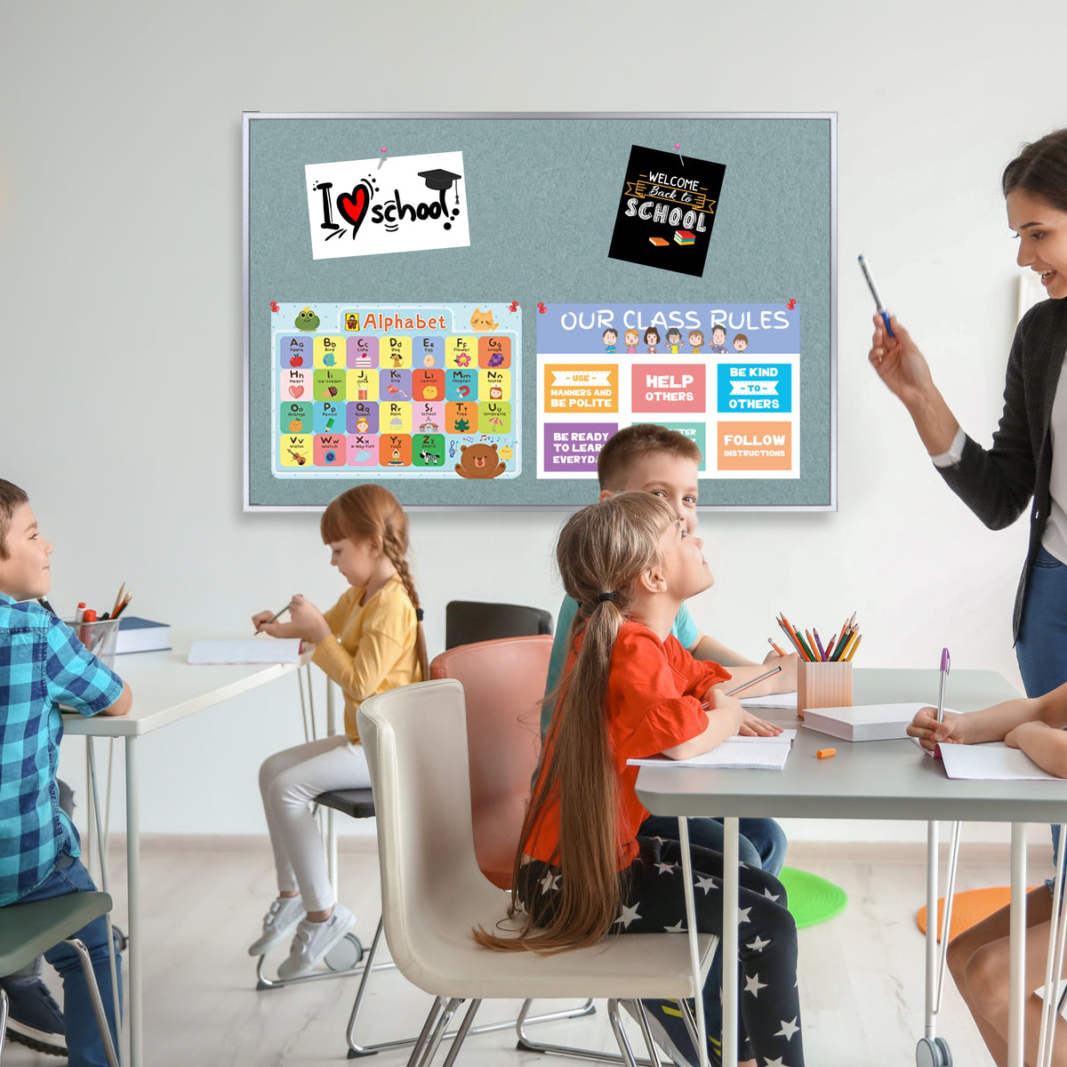 Info Board Alufine Frame (600 x 450mm - Grey)