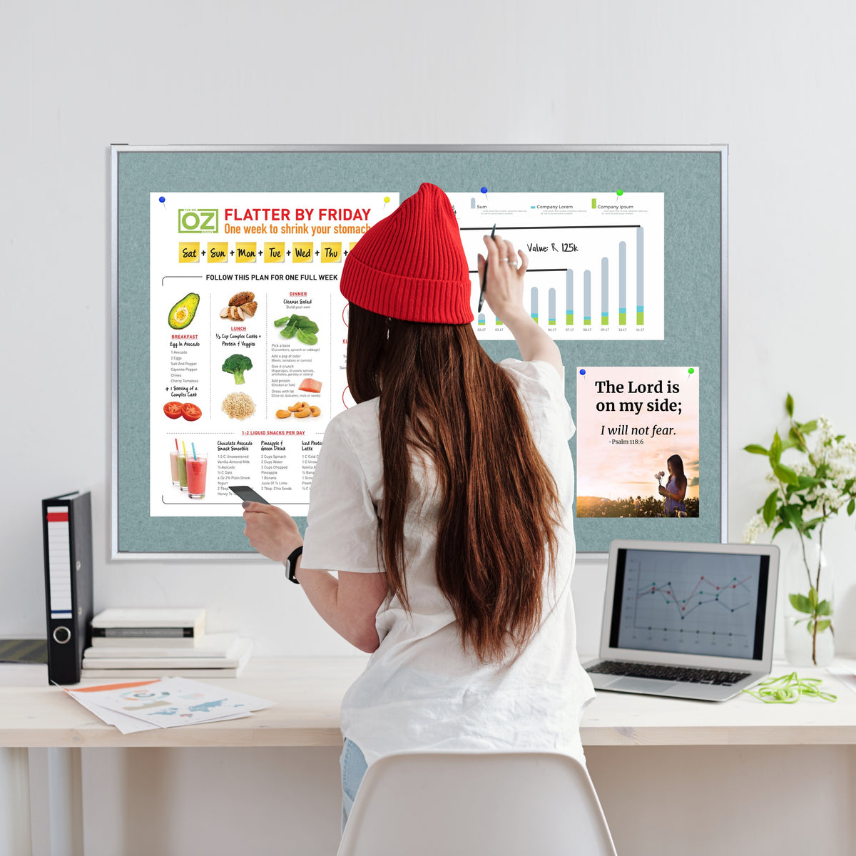 Info Board Alufine Frame (600 x 450mm - Grey)