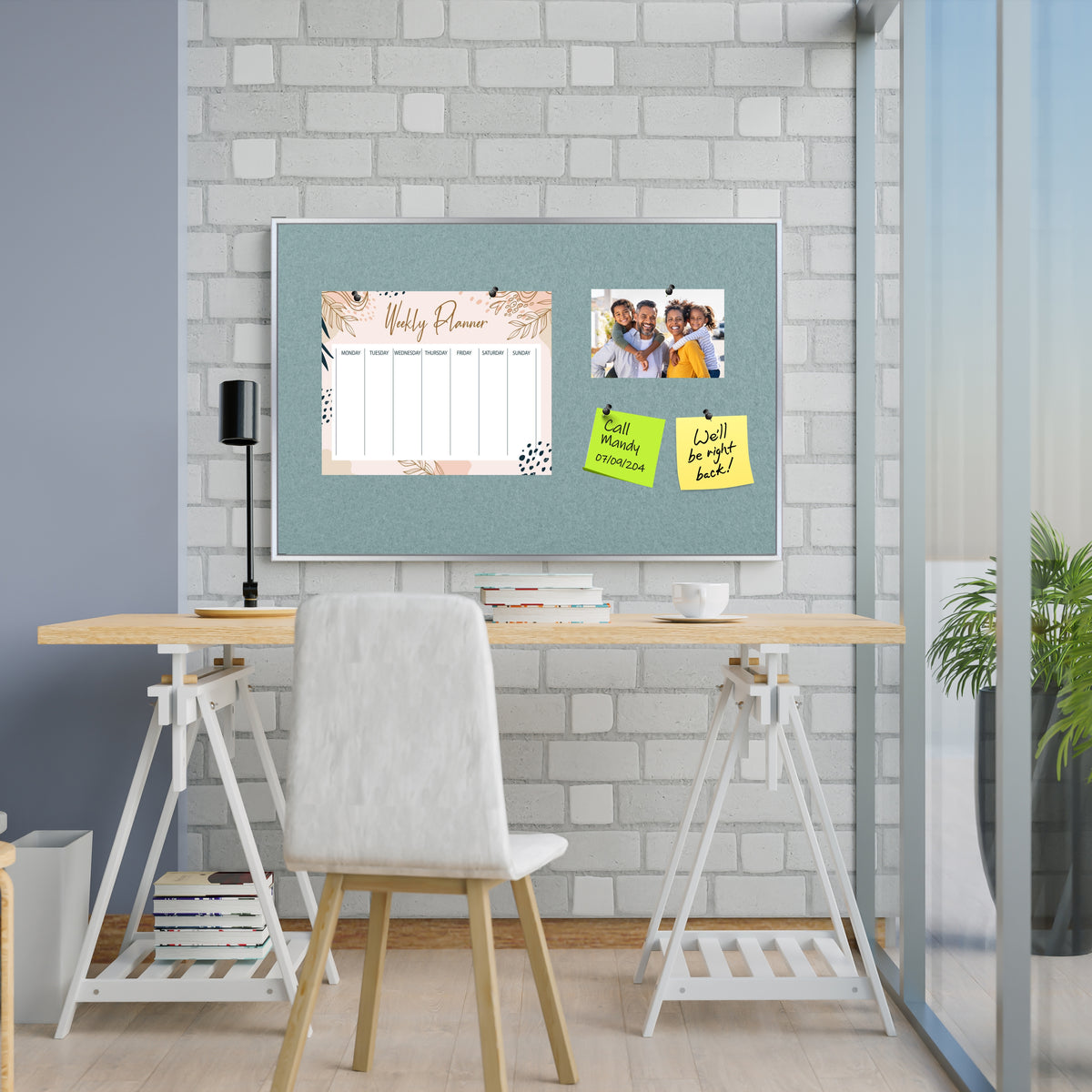 Info Board Alufine Frame (600 x 450mm - Grey)