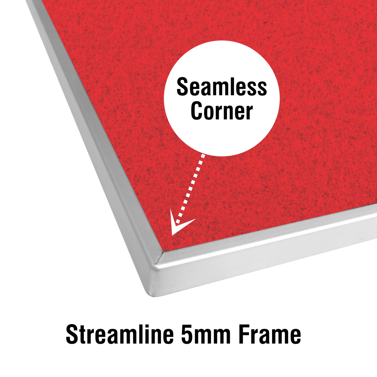 Info Board Alufine Frame (900 x 600mm - Red)