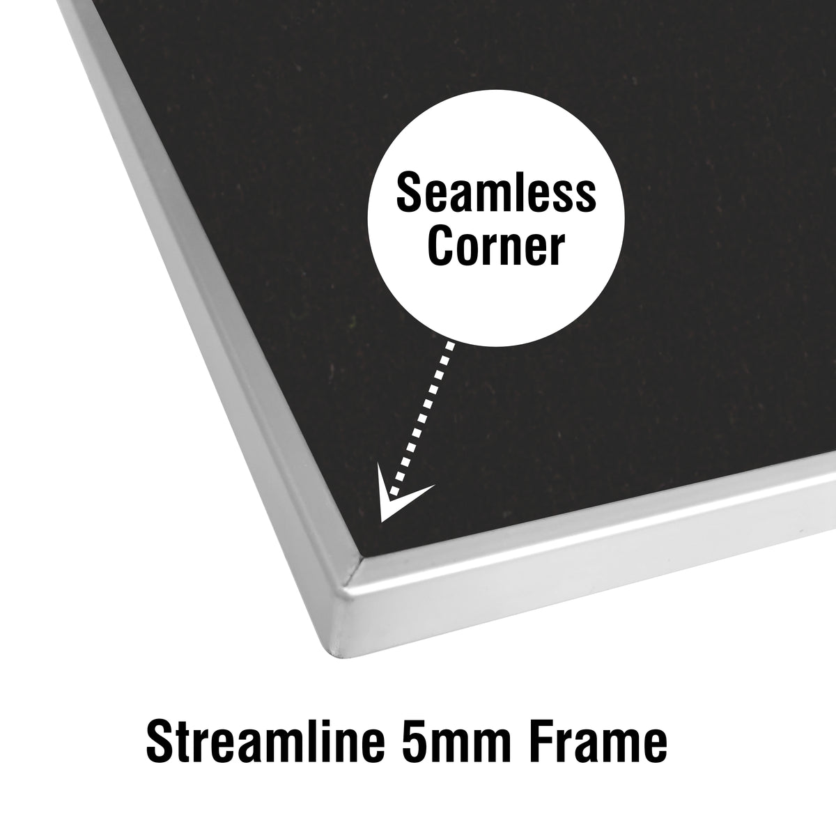 Info Board Alufine Frame (1200 x 900mm - Black)