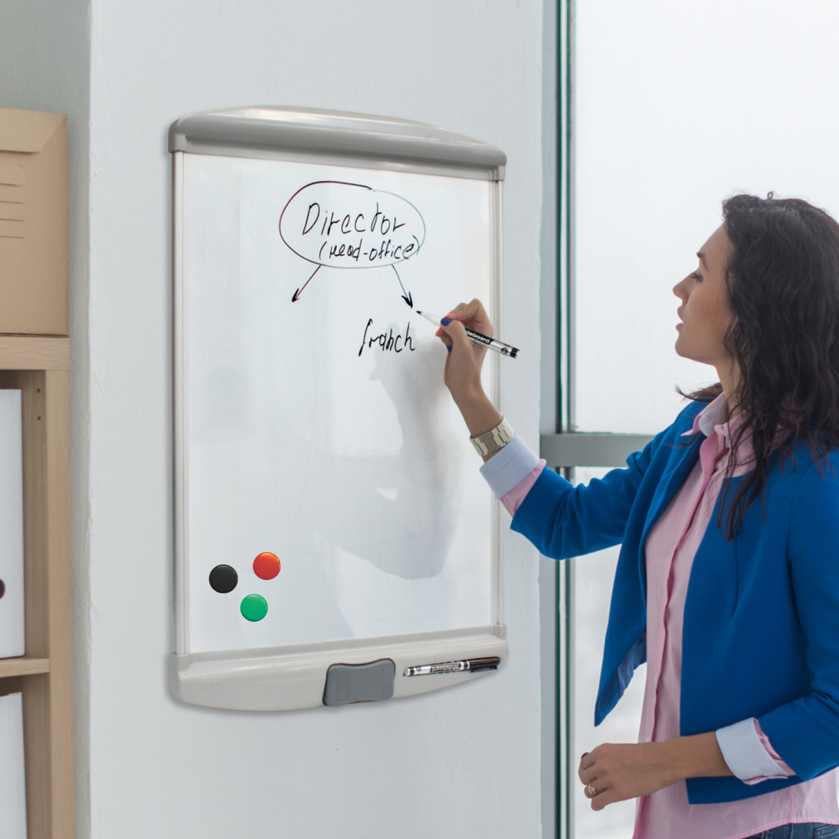 Parrot Products Slimline Magnetic Whiteboard (600*450mm - Retail)