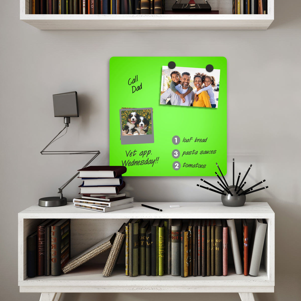 Parrot Products Magnetic Whiteboard Tile (355*355mm - Green)