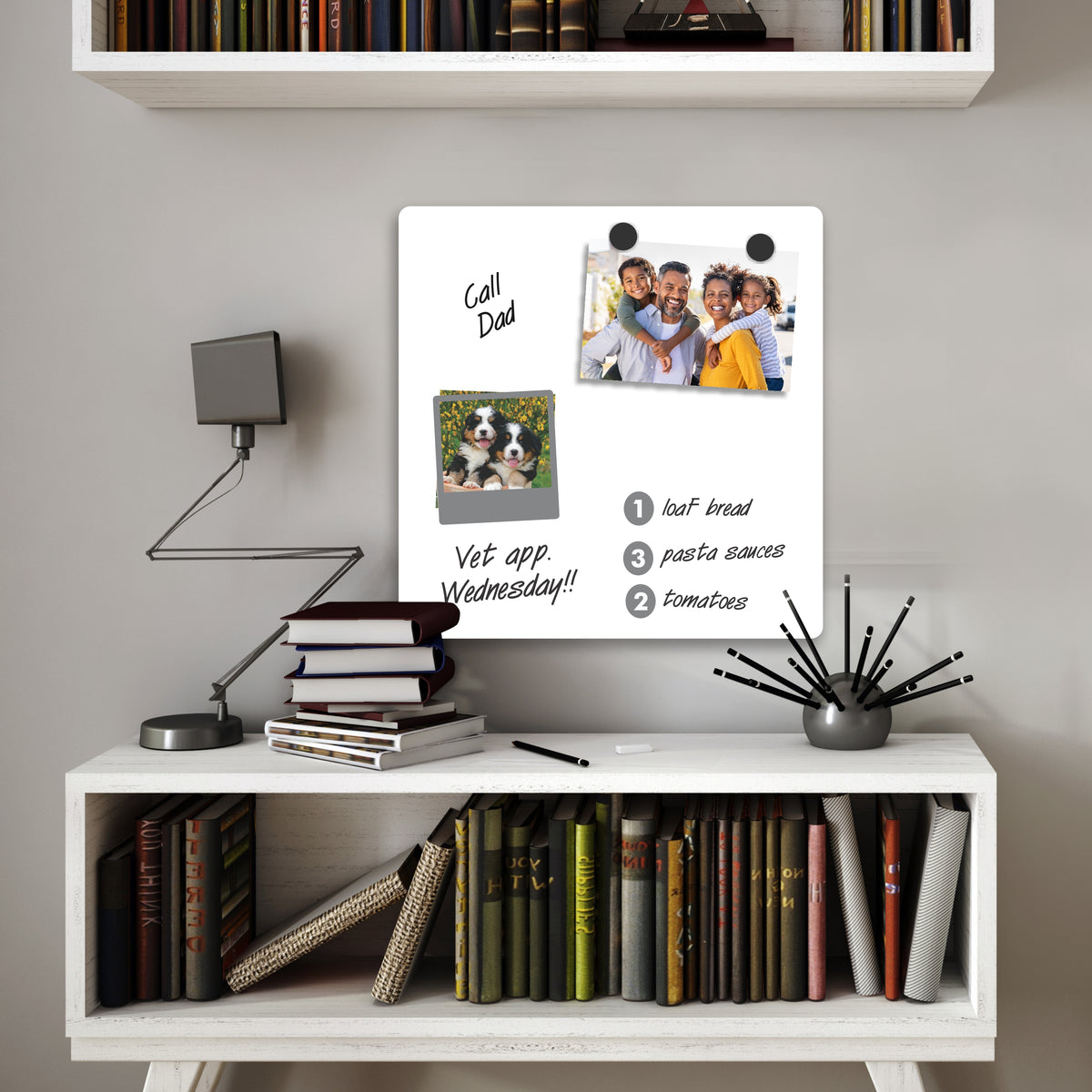 Parrot Products Magnetic Whiteboard Tile (355*355mm - White)
