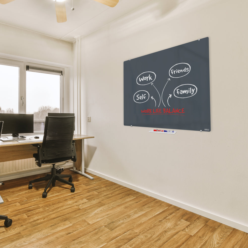 Glass Whiteboard Non-Magnetic Printed (1200x1200mm)