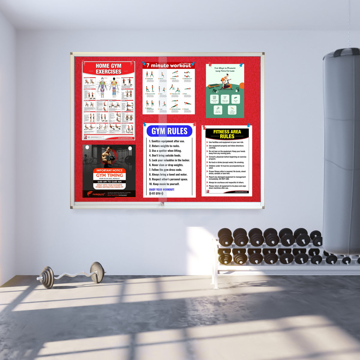 Pinning Display Case (1500*1200mm - Red)