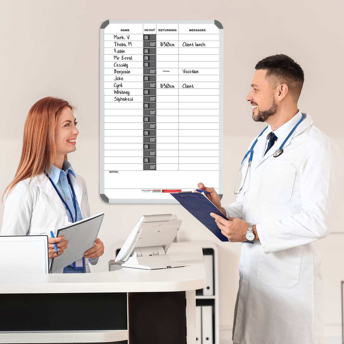 In/Out Board Magnetic 20 People (900*600mm)