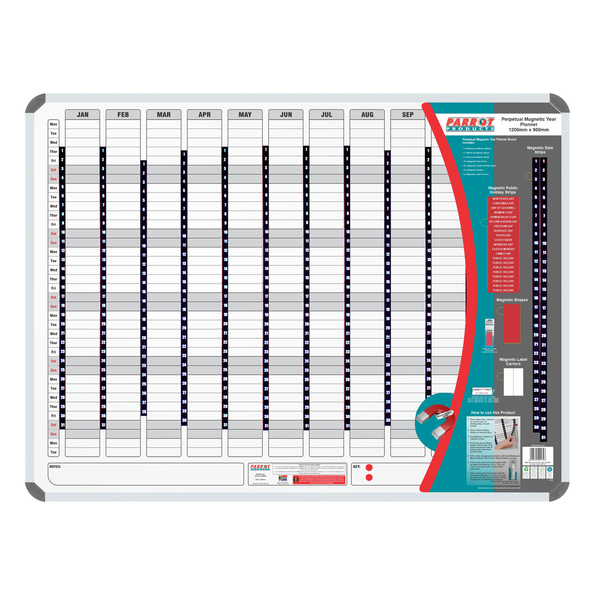 Magnetic Year Planner (1200*900mm)