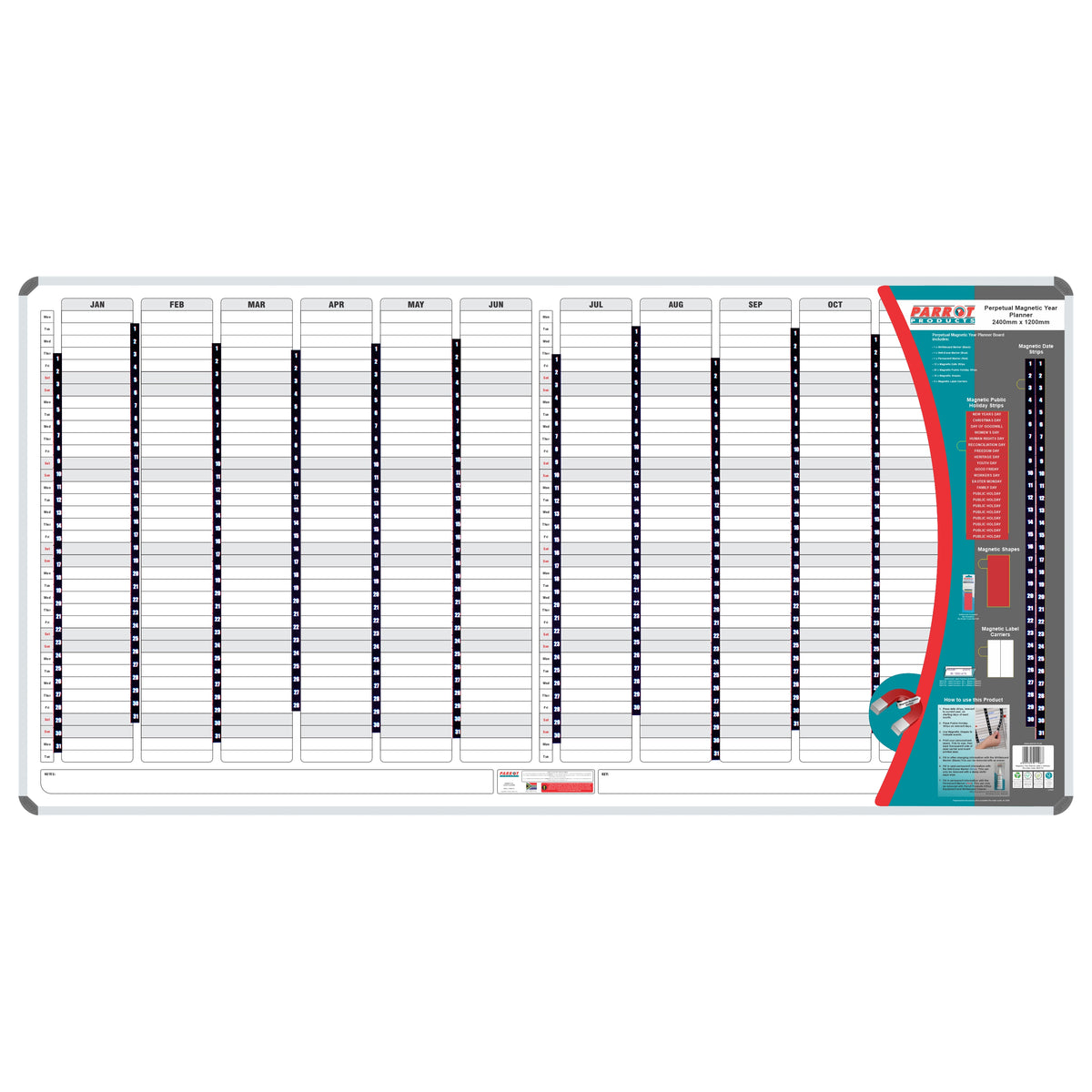 Magnetic Year Planner (2400*1200mm)