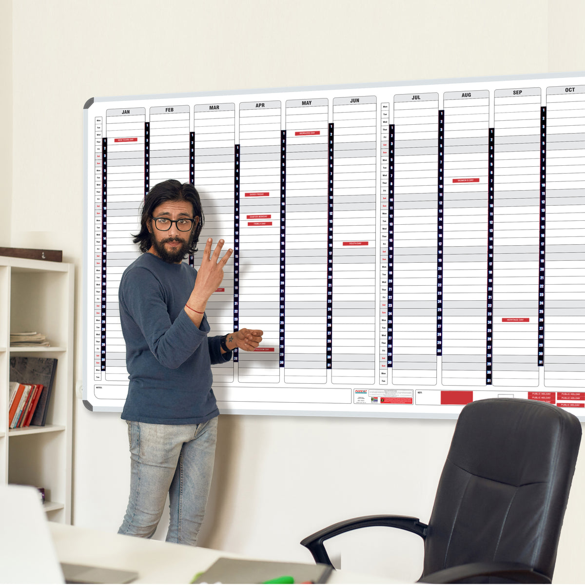 Magnetic Year Planner (2400*1200mm)