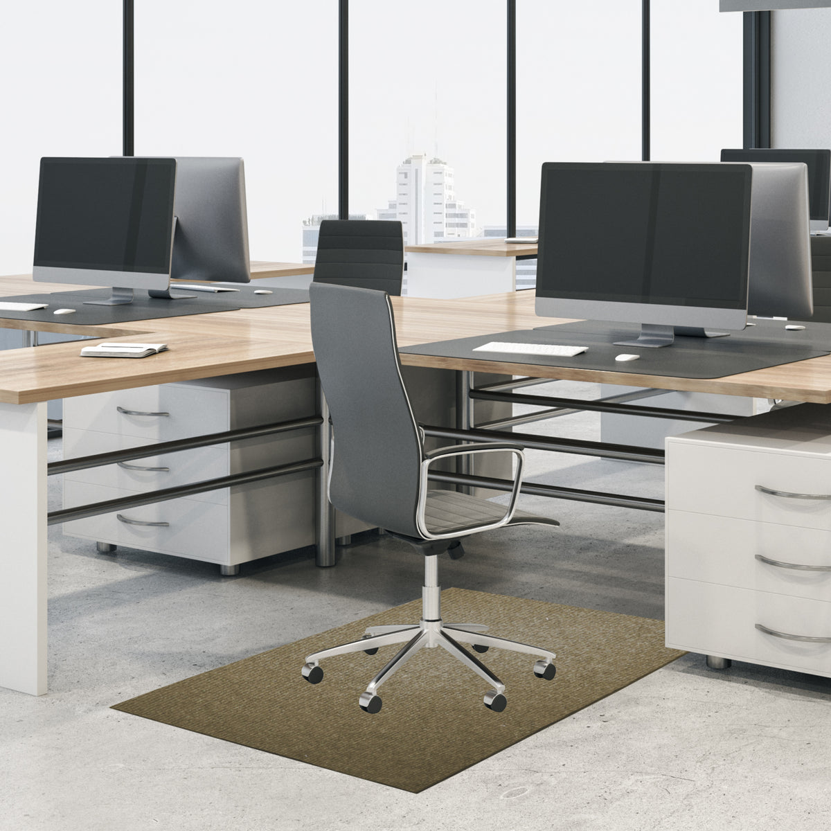 Floor Protector Ribbed Non-Slip 1200 x 850 x 5.5mm Spice