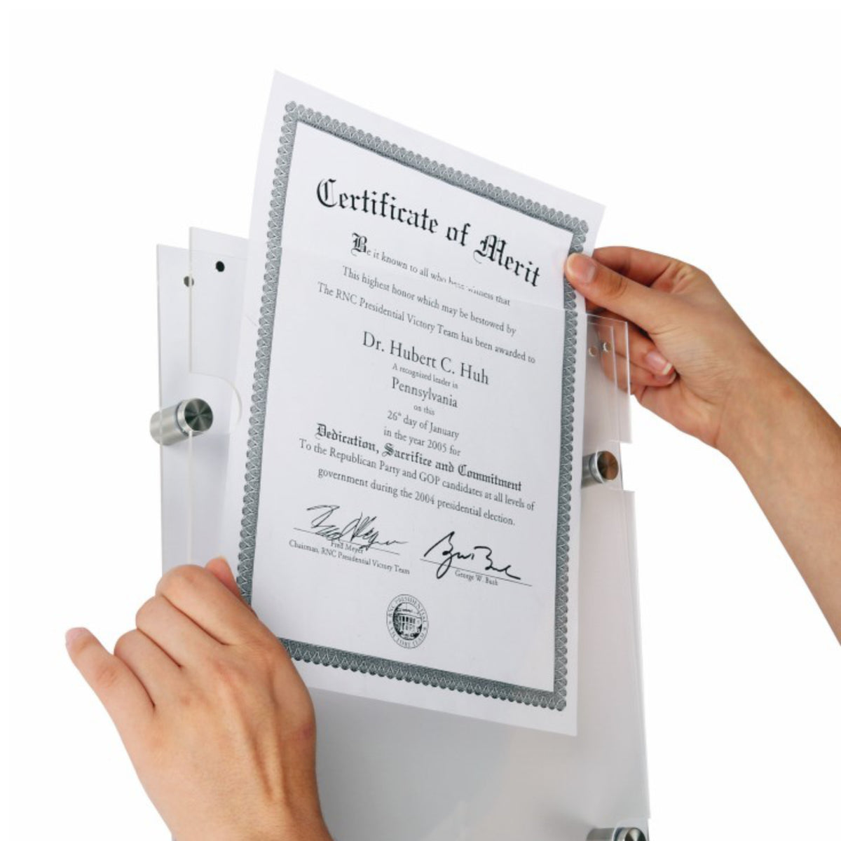 A4 Acrylic Wall Mounted Certificate Holder