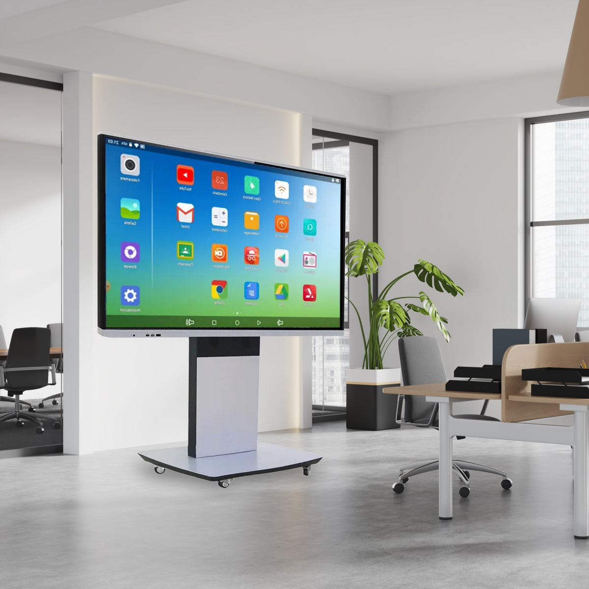 Interactive Touch Panel Stand White Large